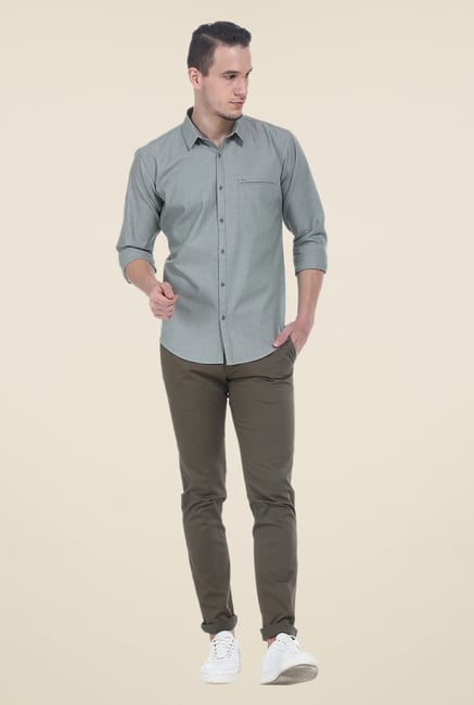 Basics Grey Striped Shirt Basics Grey Striped Shirt