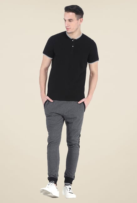 Basics Black Solid T Shirt Basics Black Solid T Shirt