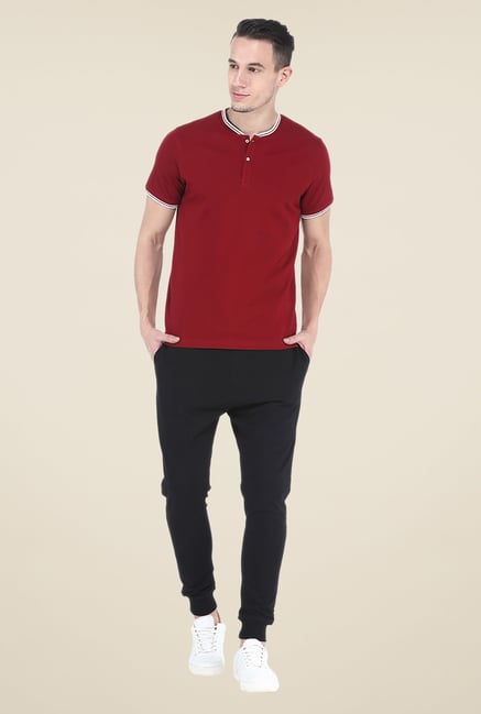 Basics Red Solid T Shirt Basics Red Solid T Shirt