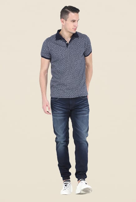 Basics Grey Polo Printed T Shirt Basics Grey Polo Printed T Shirt