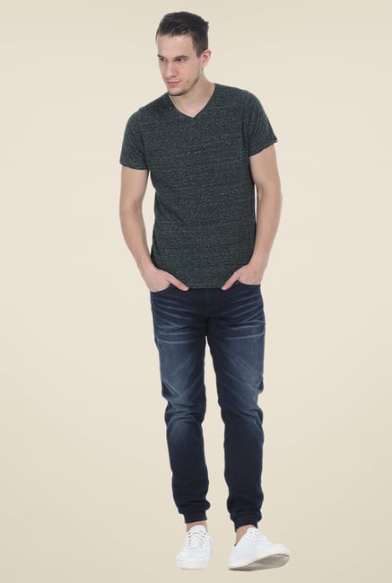 Basics Green Printed T Shirt Basics Green Printed T Shirt