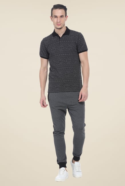 Basics Grey Polo Printed T Shirt Basics Grey Polo Printed T Shirt
