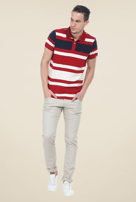 Basics Ecru Solid Elastane Skinny Fit Chinos Basics Ecru Solid Elastane Skinny Fit Chinos