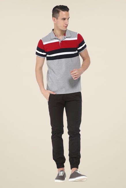 Basics Light Grey Polo T Shirt Basics Light Grey Polo T Shirt