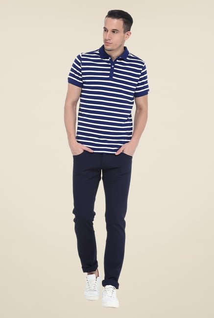 Basics Navy Solid Elastane Skinny Fit Chinos Basics Navy Solid Elastane Skinny Fit Chinos