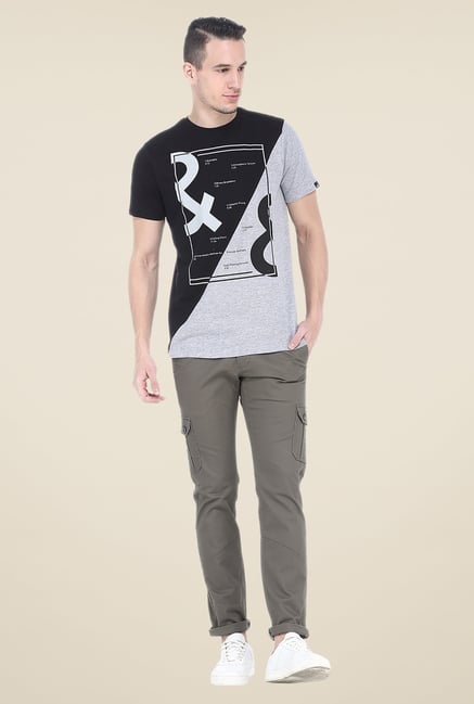 Basics Grey Herringbone Solid Cargos Basics Grey Herringbone Solid Cargos