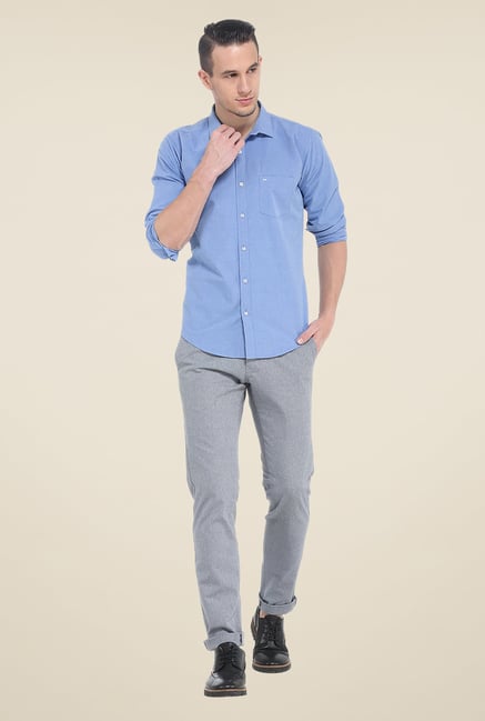 Basics Grey Textured Tapered chinos Basics Grey Textured Tapered chinos