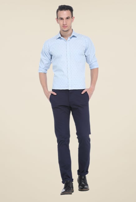 Basics Navy Solid Tapered chinos Basics Navy Solid Tapered chinos