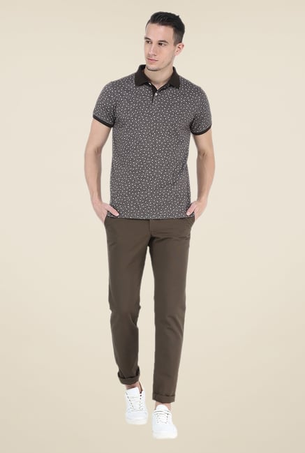 Basics Brown Solid Chinos Basics Brown Solid Chinos