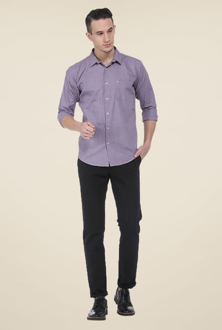 Basics Black Solid Chinos Basics Black Solid Chinos