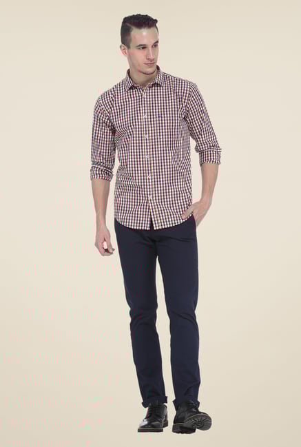 Basics Orange Checks Shirt Basics Orange Checks Shirt