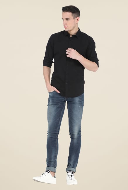 Basics Black Solid Shirt Basics Black Solid Shirt
