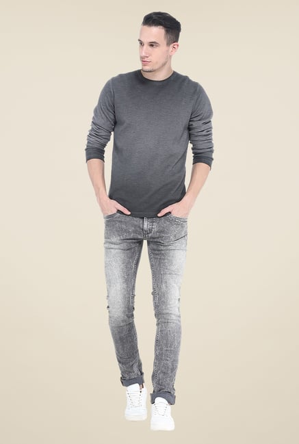 Basics Grey Crew T Shirt Basics Grey Crew T Shirt