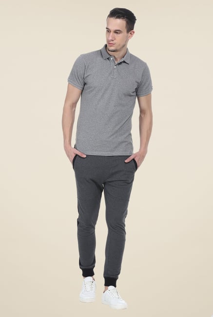 Basics Grey Polo T Shirt Basics Grey Polo T Shirt