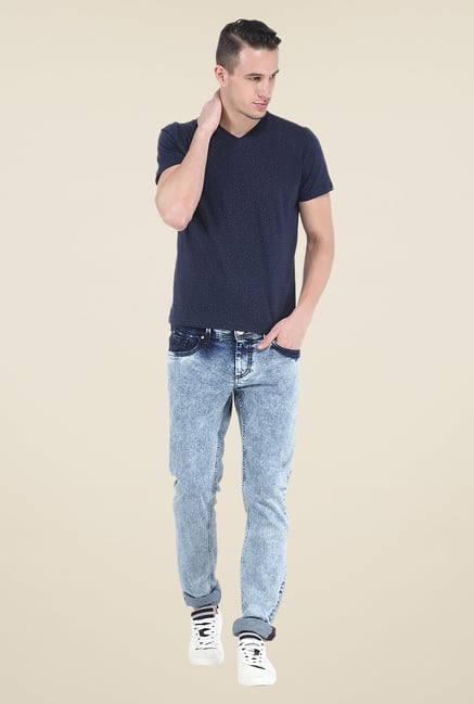 Basics Navy Printed T Shirt Basics Navy Printed T Shirt