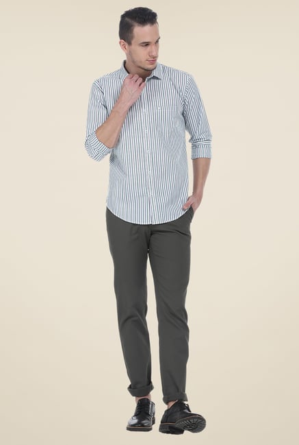 Basics Olive Solid Chinos Basics Olive Solid Chinos