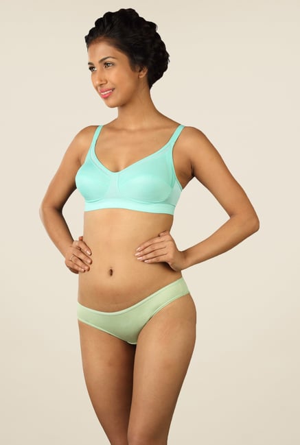 Triumph Turquoise Solid Sports Bra Triumph Turquoise Solid Sports Bra