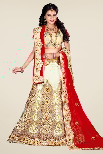 Occeanus Gold Georgette Lehenga Set Occeanus Gold Georgette Lehenga Set