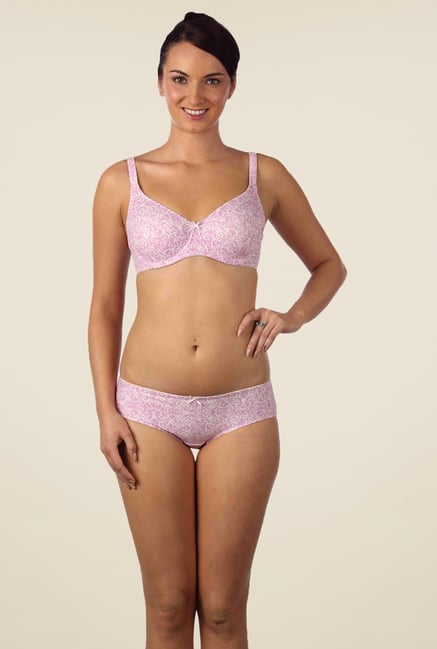 Triumph Pink Printed Minimizer Bra Triumph Pink Printed Minimizer Bra