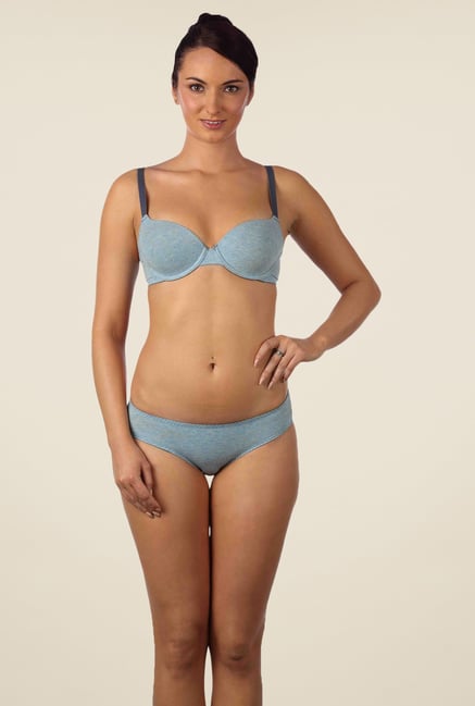 Triumph Blue Solid Seamless Bra Triumph Blue Solid Seamless Bra