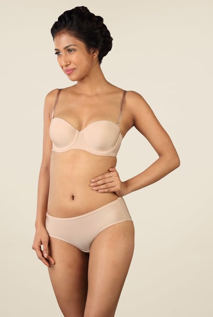 Triumph Beige Solid Seamless Bra Triumph Beige Solid Seamless Bra