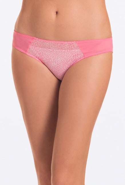 PrettySecrets Pink Leaf Spray Print Bikini PrettySecrets Pink Leaf Spray Print Bikini