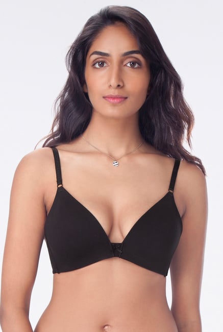 PrettySecrets Black Padded Plunge Bra PrettySecrets Black Padded Plunge Bra