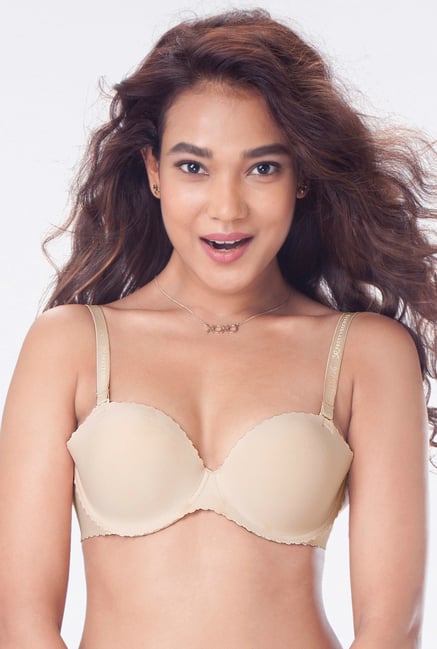 PrettySecrets Beige Padded Seamless Bra PrettySecrets Beige Padded Seamless Bra