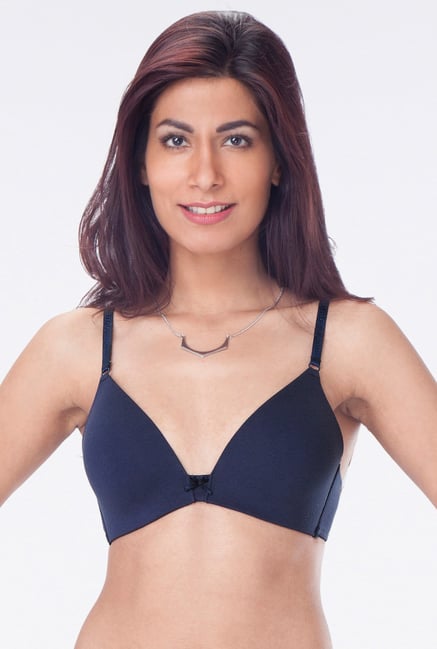 PrettySecrets Navy Padded Plunge Bra PrettySecrets Navy Padded Plunge Bra