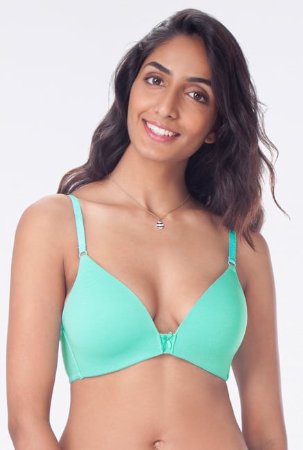PrettySecrets Turquoise Padded Plunge Bra PrettySecrets Turquoise Padded Plunge Bra