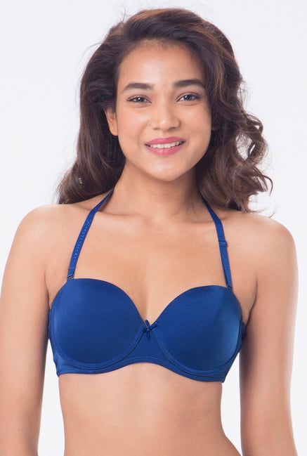 PrettySecrets Blue Padded Balconette Bra PrettySecrets Blue Padded Balconette Bra