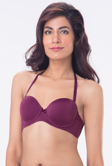 PrettySecrets Purple Padded Convertible Bra PrettySecrets Purple Padded Convertible Bra