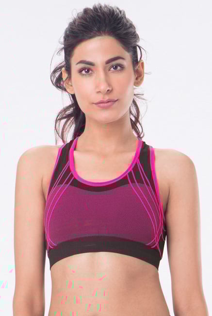 PrettySecrets Fuchsia Padded Racerback Sports Bra PrettySecrets Fuchsia Padded Racerback Sports Bra
