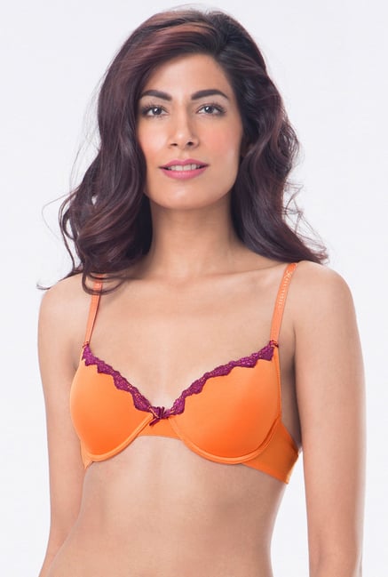 PrettySecrets Orange Padded Seamless Bra PrettySecrets Orange Padded Seamless Bra