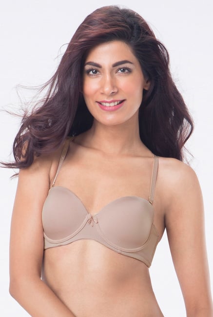 PrettySecrets Beige Padded Balconette Bra PrettySecrets Beige Padded Balconette Bra