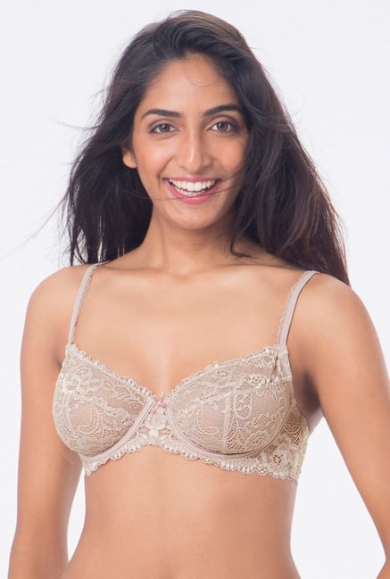 PrettySecrets Beige Non-Padded Minimizer Bra PrettySecrets Beige Non-Padded Minimizer Bra