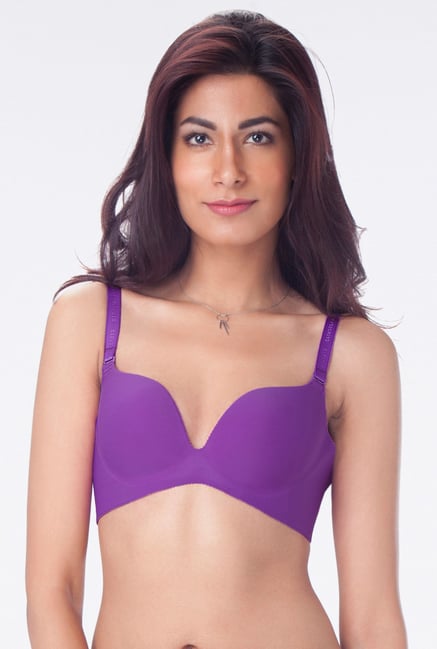 PrettySecrets Purple Padded Seamless Bra PrettySecrets Purple Padded Seamless Bra