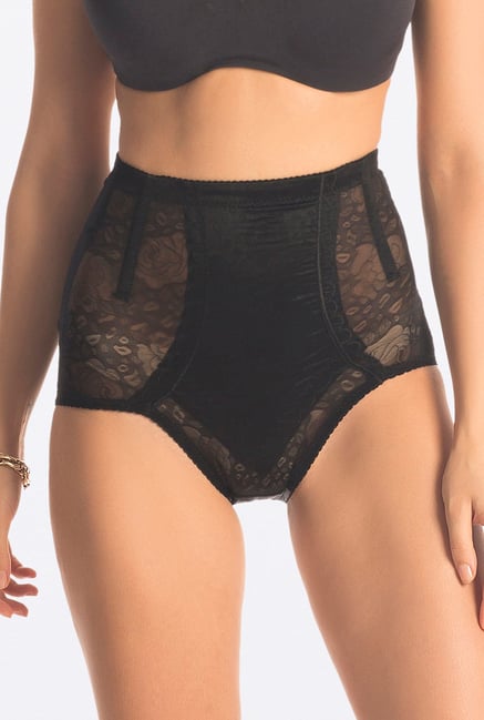 PrettySecrets Black Floral Print Shaping Brief PrettySecrets Black Floral Print Shaping Brief