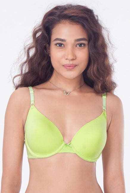 PrettySecrets Green Padded Plunge Bra PrettySecrets Green Padded Plunge Bra