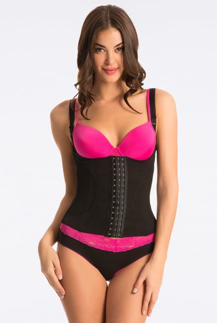 PrettySecrets Black Lace Slimming Corset PrettySecrets Black Lace Slimming Corset