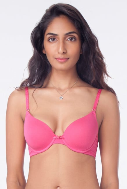 PrettySecrets Pink Padded Plunge Bra PrettySecrets Pink Padded Plunge Bra