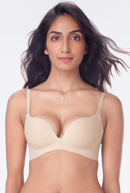 PrettySecrets Beige Padded Seamless Bra PrettySecrets Beige Padded Seamless Bra