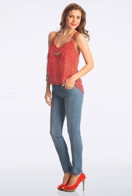 PrettySecrets Red Print Top PrettySecrets Red Print Top