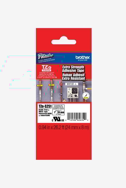 Brother TZeS251 Tape with Extra-Strength Adhesive Brother TZeS251 Tape with Extra-Strength Adhesive