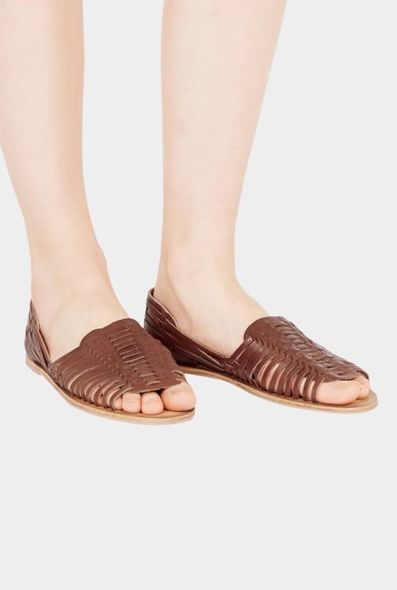 Warehouse Brown Sling Back Sandals Warehouse Brown Sling Back Sandals