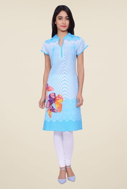 Juniper Turquoise Printed Kurta Juniper Turquoise Printed Kurta