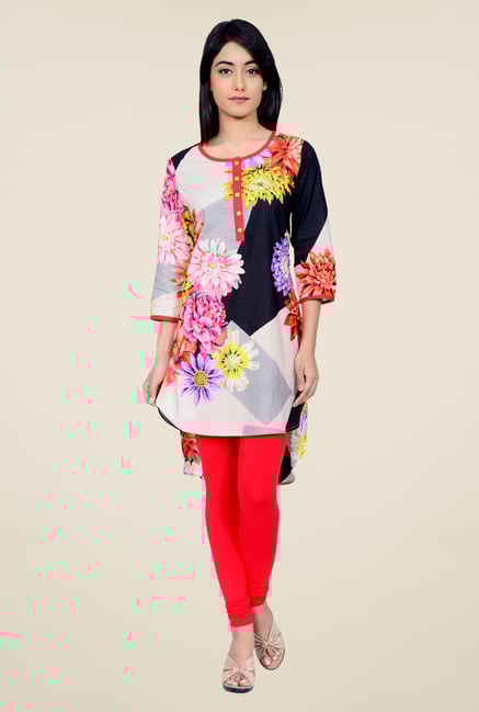 Juniper Multicolor Floral Print Kurti Juniper Multicolor Floral Print Kurti