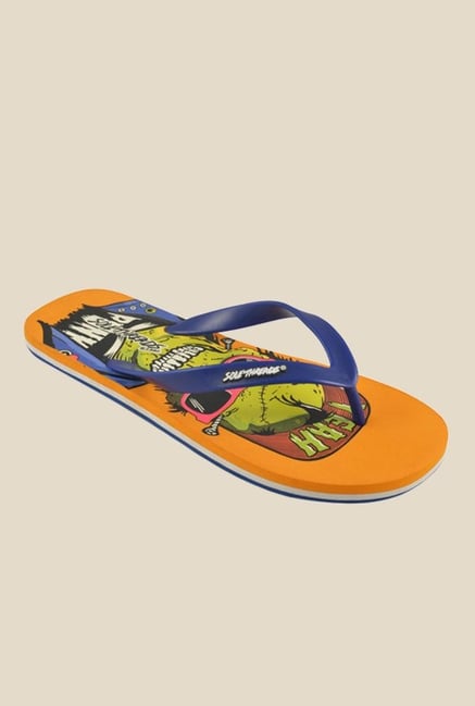 Solethreads Punk Blue & Rust Flip Flops Solethreads Punk Blue & Rust Flip Flops