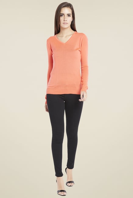 Globus Charming Peach Solid Sweatshirt Globus Charming Peach Solid Sweatshirt