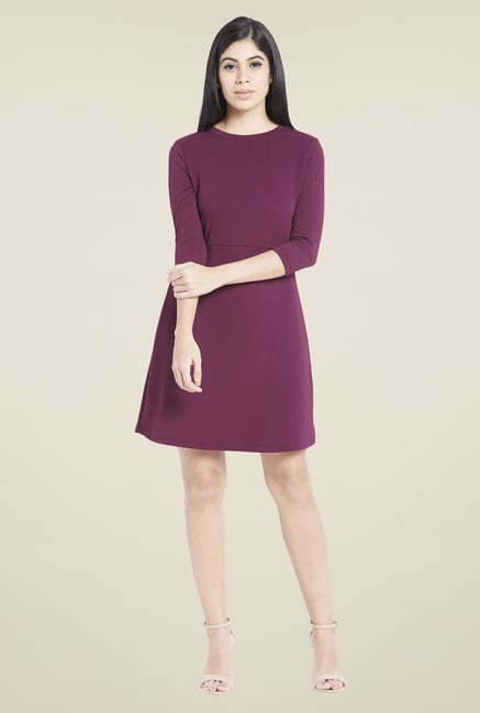 Globus Purple Solid Dress Globus Purple Solid Dress